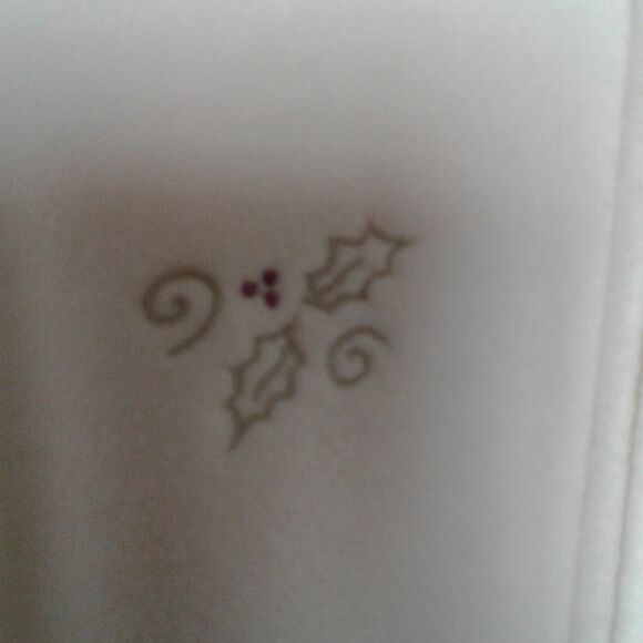 Vintage C&B Sport Croft and Barrow Womens L Zip Up Winter Christmas Fleece Holly - Picture 4 of 5